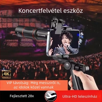 Desnai mobilteleobjektív 28× zoom a telefonhoz – koncertek és fesztiválok felvételéhez, HD kamera