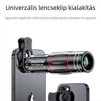 Desnai mobilteleobjektív 28× zoom a telefonhoz – koncertek és fesztiválok felvételéhez, HD kamera
