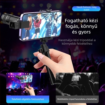 Foresee 20x mobiltelefon teleszkópos teleobjektív – HD külső kameraobjektív, univerzális kompatibilitás