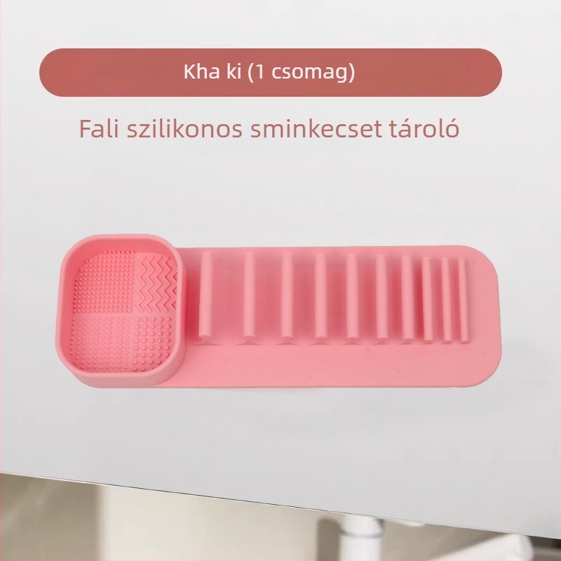 Duoxin szilikon sminkecset tartó falra történő szívóval – többfunkciós mosás és szárítás, automatikus adszorpció