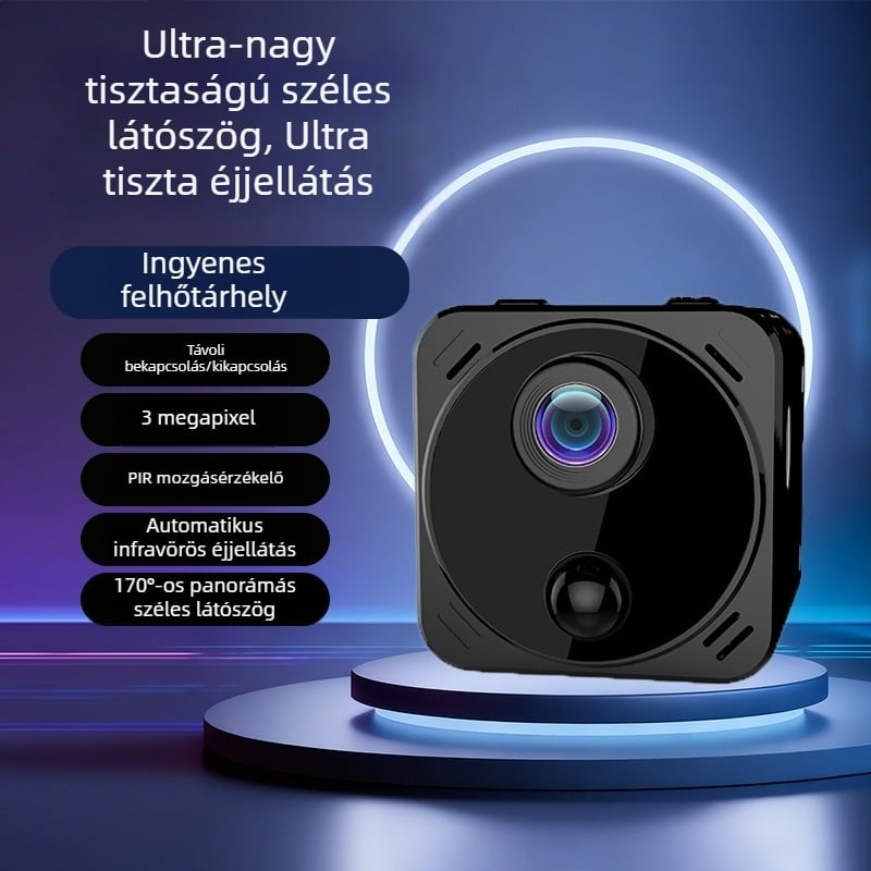 Vezeték nélküli 4K éjjellátó megfigyelő kamera, 8MP szenzor, USB interfész, TF-kártya tárhely, illesztőprogram nélkül