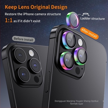 Kameraobjektív védőfólia iPhone 16 sorozathoz Hawkeye pozicionálással és artefact-védő fóliával (Excellence Wins)