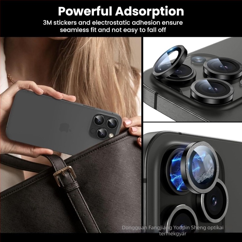 Kameraobjektív védőfólia iPhone 16 sorozathoz Hawkeye pozicionálással és artefact-védő fóliával (Excellence Wins)