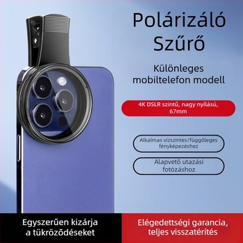 Mobiltelefon CPL polárszűrő – Watt PGJ-62, ABS, IP-stílus