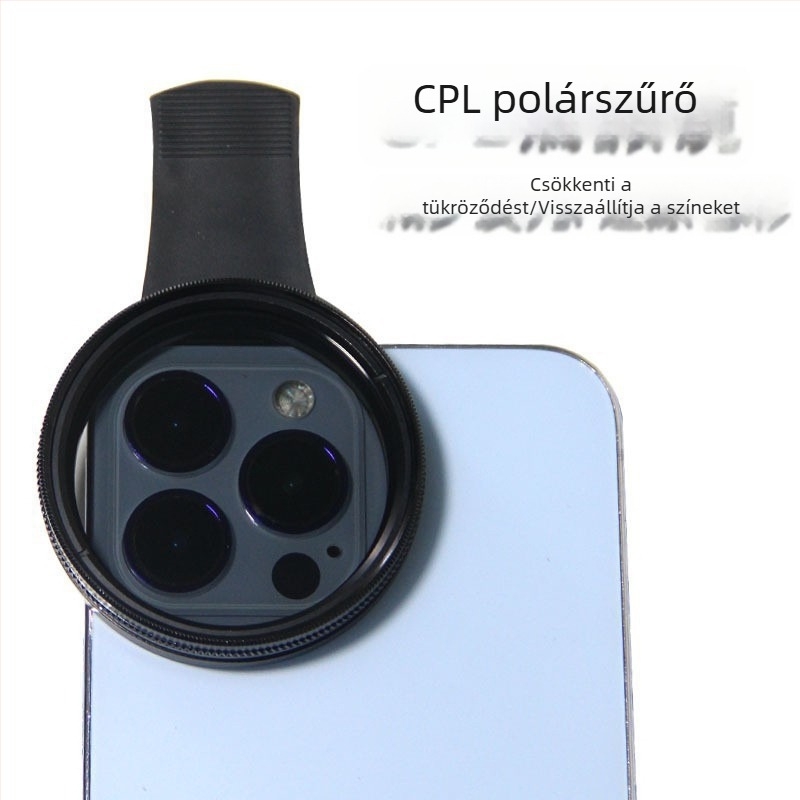 CPL polarizációs szűrő mobiltelefonhoz, 52–67 mm