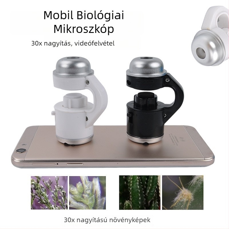Mobiltelefon-mikroszkóp 30x nagyítás ékszerek és jáde vizsgálatához – külső makroobjektív