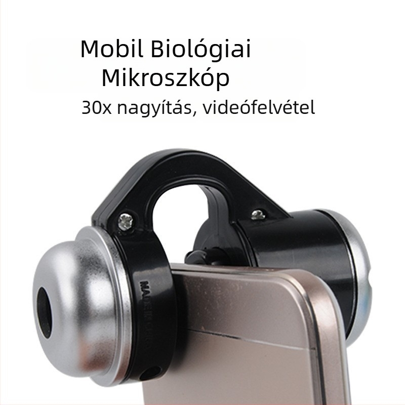 Mobiltelefon-mikroszkóp 30x nagyítás ékszerek és jáde vizsgálatához – külső makroobjektív