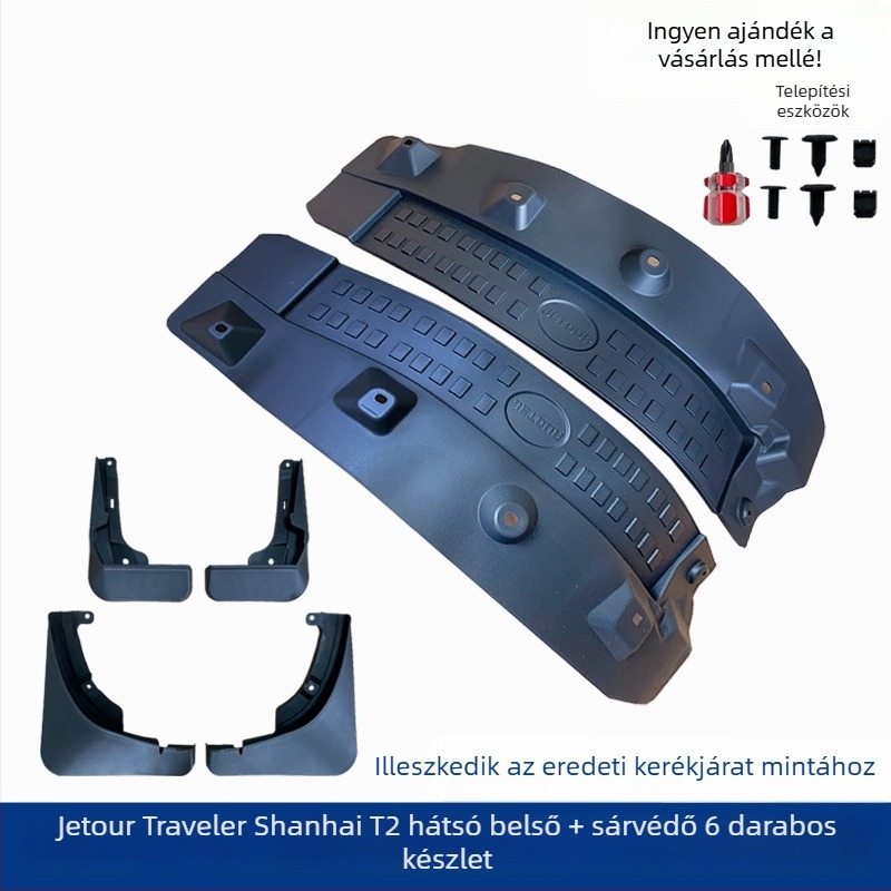 Hátsó kerék sárvédő belső burkolattal, Jetour Traveler Shanhai T1/T2, műanyag