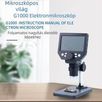 GAOSUO G1000 ipari LCD digitális sztereomikroszkóp kamera 1000x nagyítás