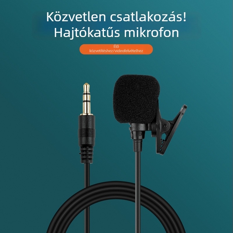 Little Bee lavalier mikrofon felvételhez, professzionális eszköz hangkártyával online kurzusokhoz, telefon- és számítógép-kompatibilis
