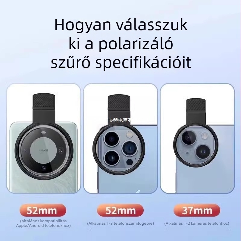 Mobiltelefon polarizációs szűrő magas felbontású fotózáshoz — ND szűrő, modell GZM