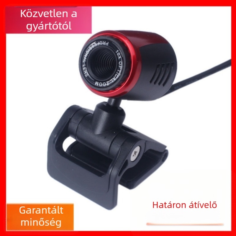 USB meghajtó nélküli HD webkamera asztali számítógépekhez és noteszgépekhez, 1024x768, 30fps, USB 2.0, beépített mikrofon