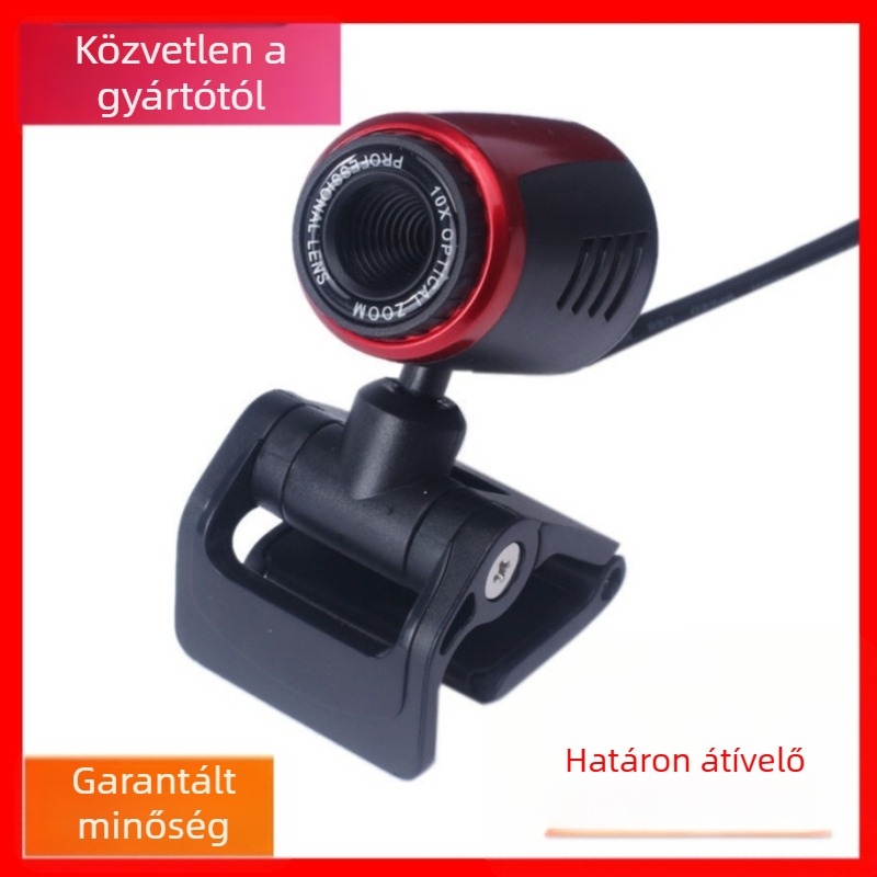 USB meghajtó nélküli HD webkamera asztali számítógépekhez és noteszgépekhez, 1024x768, 30fps, USB 2.0, beépített mikrofon