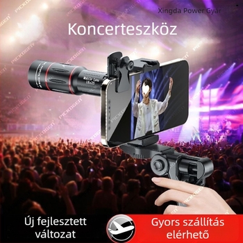 Mobiltelefonhoz készült teleszkópos objektív koncertekhez és fesztiválokhoz – nagyítás, HD felbontás, Global Eagle-kompatibilis