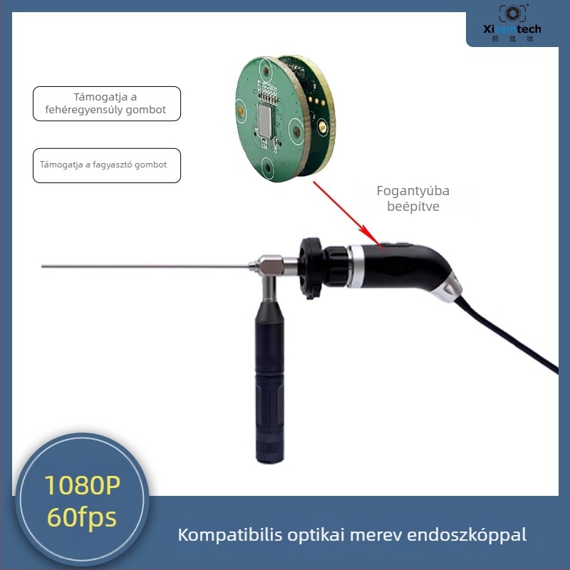 Merev endoszkópos kamera, 2 MP szenzor, 1080p60, USB 2.0, fix fókusz