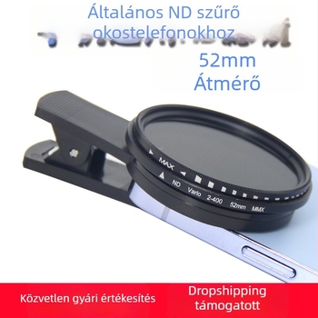 Állítható ND2-400 szűrő okostelefon-kamera számára, anti-laser polarizátor koncertfotózáshoz