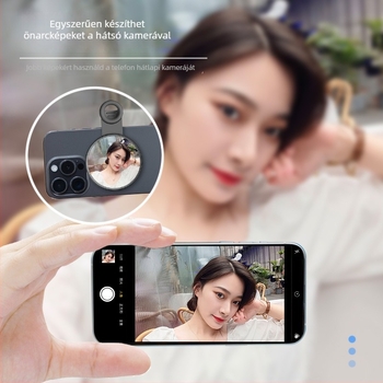 ZY CVR7 Hátsó HD selfie tükör klippel és tároló dobozzal, hordozható mobiltelefon-kiegészítő