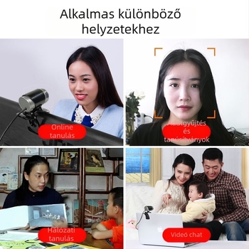 USB-kamera asztali és noteszgéphez beépített mikrofonnal, CMOS 640x480 felbontás, 30 FPS, USB 2.0, illesztőprogram nélkül