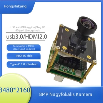 USB kamera modul IMX415 szenzorral, 8.0MP, 4K 3840x2160, 60fps, HDMI kettős kimenet