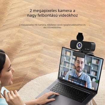 Konferencia kamera 2MP szenzorral, maximális felbontás 2592x1944, 30FPS, USB 2.0, beépített mikrofon