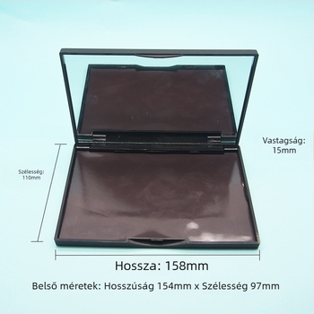 Mágneses üres szemhéjfesték-paletta tükrössel – csere doboz és rúzs tároló tálca