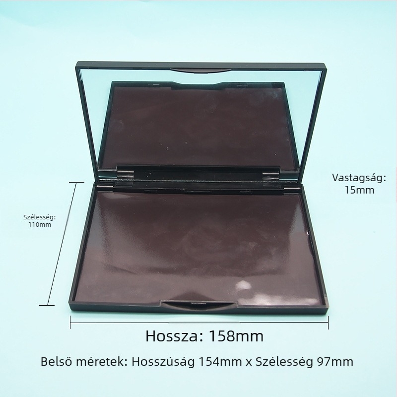 Mágneses üres szemhéjfesték-paletta tükrössel – csere doboz és rúzs tároló tálca