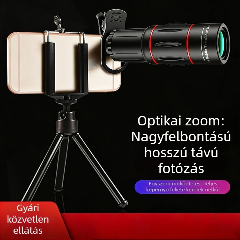 18× optikai zoom mobiltelefonhoz teleobjektív, külső teleobjektív, koncert élő közvetítéshez