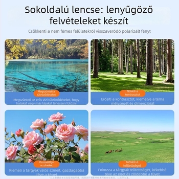 Okostelefonhoz CPL polarizációs szűrő a tükröződések eltávolításához, HD felvételhez, kompatibilis Huawei és Apple