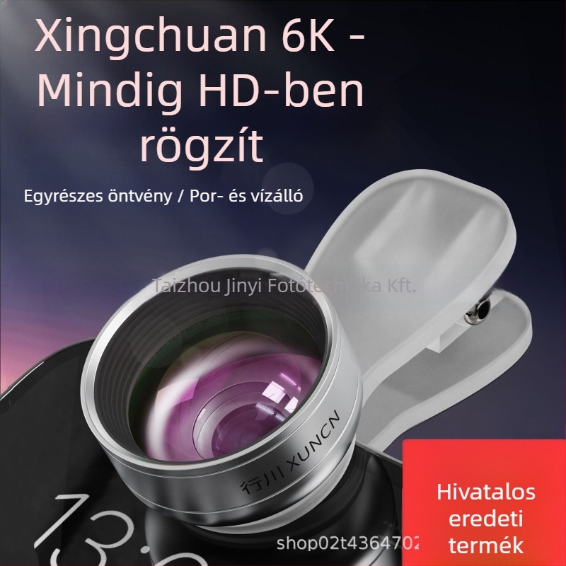 Xingchuan 6K külső széles látószögű lencse mobiltelefonokhoz – por- és vízálló HD üveg, kompatibil Android és iOS