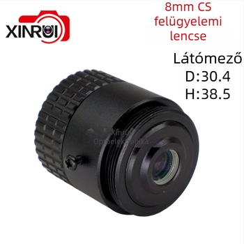 CS felügyeleti lencse, 6 mm fókusztáv, F1.4 rekesz, 90° látómező, Ø22 mm szűrőátmérő