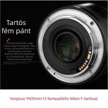 Yongnuo YN 35mm F2 Nikon F-mount teljes képkockás fix fókuszú objektív, 58 mm szűrőmenet, legközelebb fókusztávolság 0,25 m