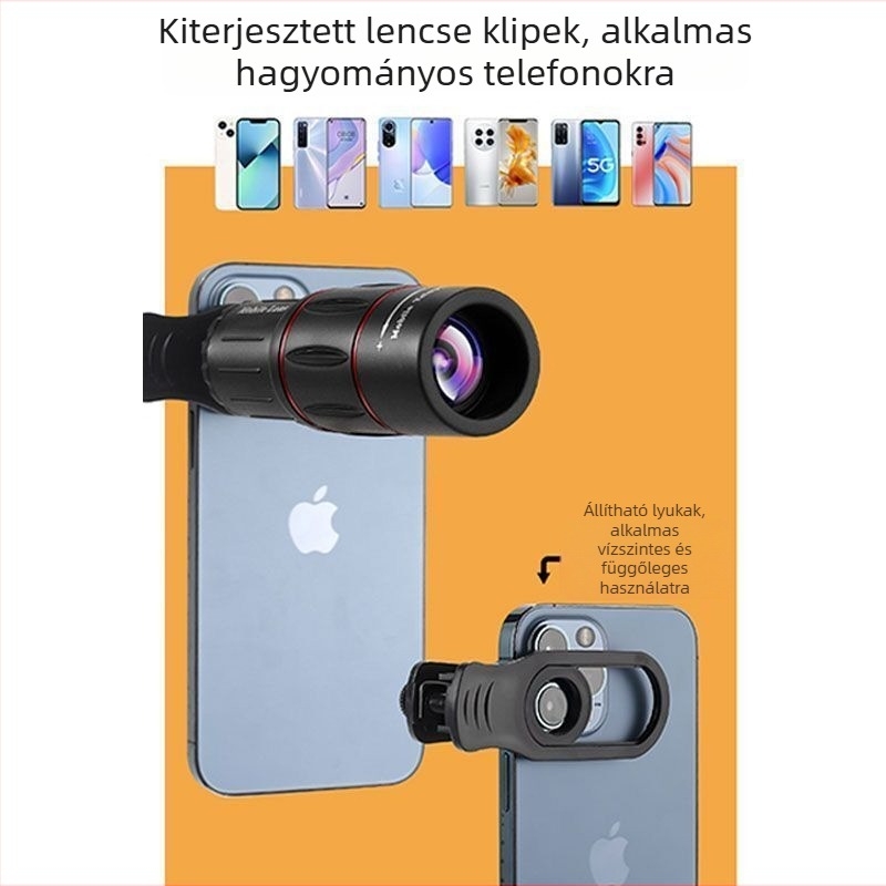 Mobiltelefonhoz való teleobjektív – külső HD nagyítás koncertekhez és élő közvetítéshez