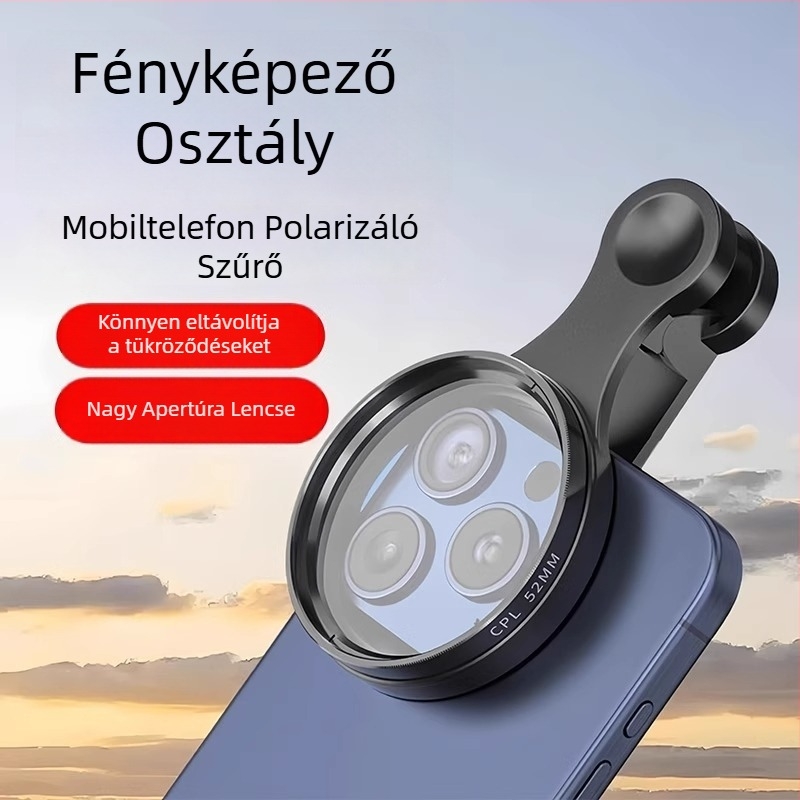 Hanggrids CPL polarizáló szűrő mobilfotózáshoz, termékkód F19743_, általános célú