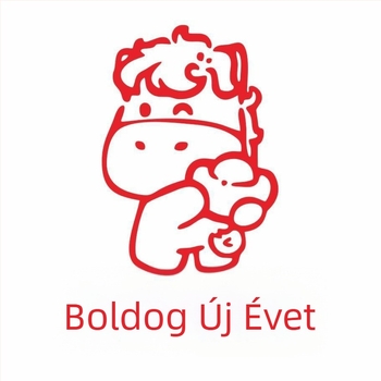 PVC öntapadós ablak- és falmatrica, lakás- és üzletdekorációhoz — Ló éve, Boldog új évet