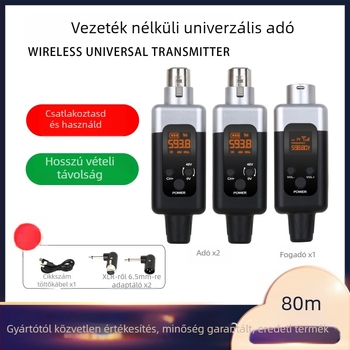 Beépített hangkártyás kondenzátor/dinamikus mikrofon hangszer- és otthoni stúdióhoz, omnidirekcionális felvétel, beépített akkumulátor 300–500 mAh, üzemidő 8–12 óra, SNR ≥75 dB