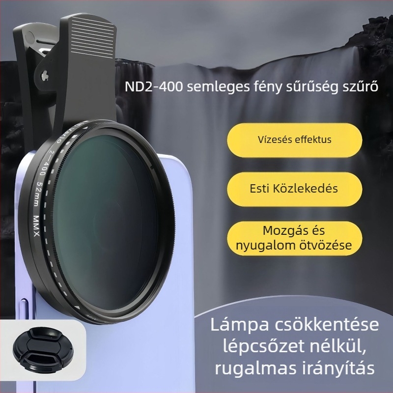 Mobiltelefon ND-szűrő, állítható ND2-400, semleges denzitású szűrő, lézer elleni védelem