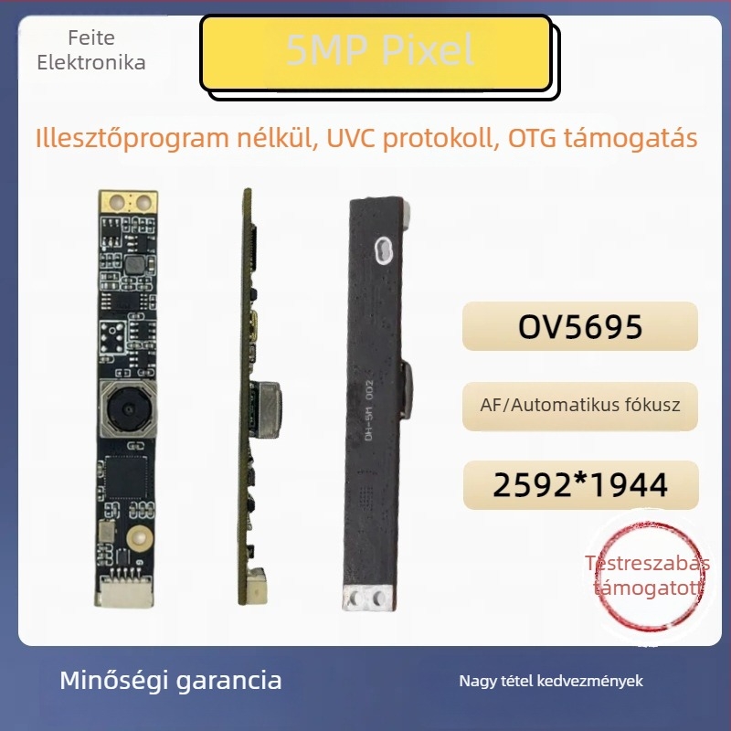 USB kamera modul arcfelismeréssel és ID-kártya összehasonlítással, autofókusszal, USB 2.0, beépített mikrofon