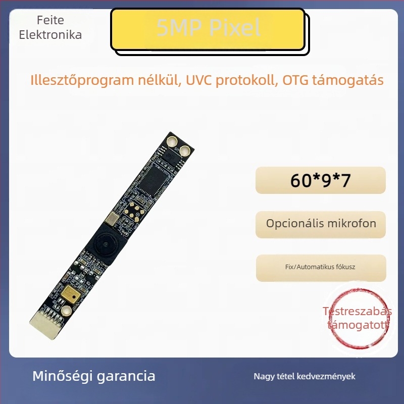 USB kamera modul arcfelismeréssel és ID-kártya összehasonlítással, autofókusszal, USB 2.0, beépített mikrofon
