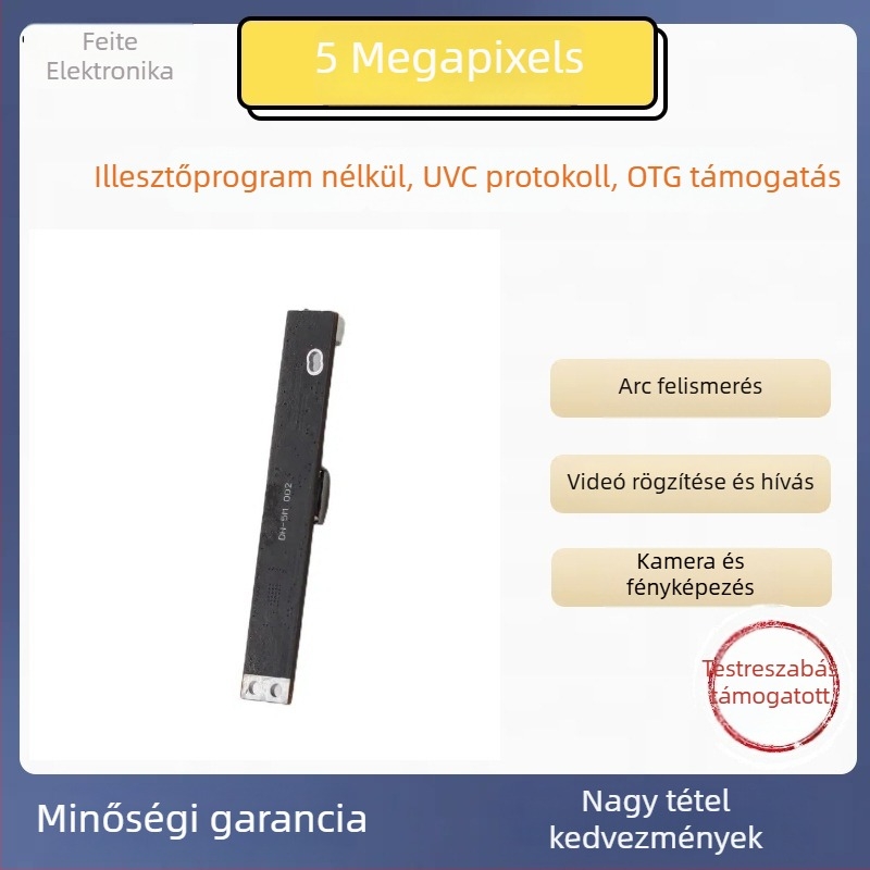 USB kamera modul arcfelismeréssel és ID-kártya összehasonlítással, autofókusszal, USB 2.0, beépített mikrofon