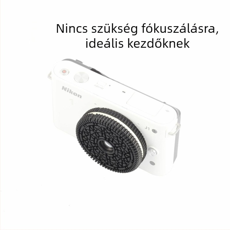 Nikon 1 mountú 32 mm f/10 pan-focus fixfókuszú objektív, beépített tükrö nélküli gépekhez, tömeg körül 30 g