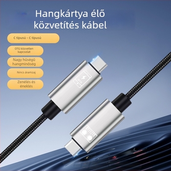 OTG USB-C–to–USB-C audiókábel élő közvetítéshez, Huawei/Honor okostelefonokhoz