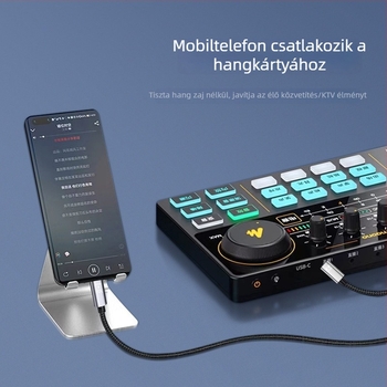 OTG USB-C–to–USB-C audiókábel élő közvetítéshez, Huawei/Honor okostelefonokhoz