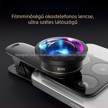 8mm fisheye lencse okostelefonokra – Brilliant márka, modell 8mm, univerzális kompatibilitás