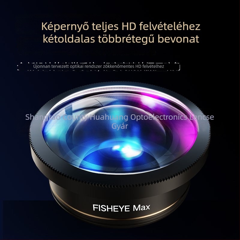 8mm fisheye lencse okostelefonokra – Brilliant márka, modell 8mm, univerzális kompatibilitás