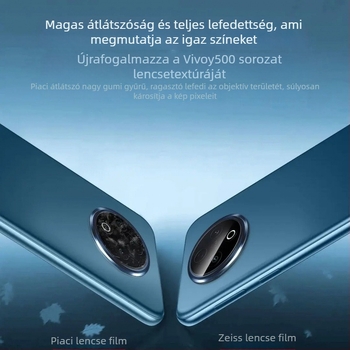 Vivo Y500 hátsó kamera lencsefólia – edzett védőfólia, ultra-tiszta, ellenálló esések