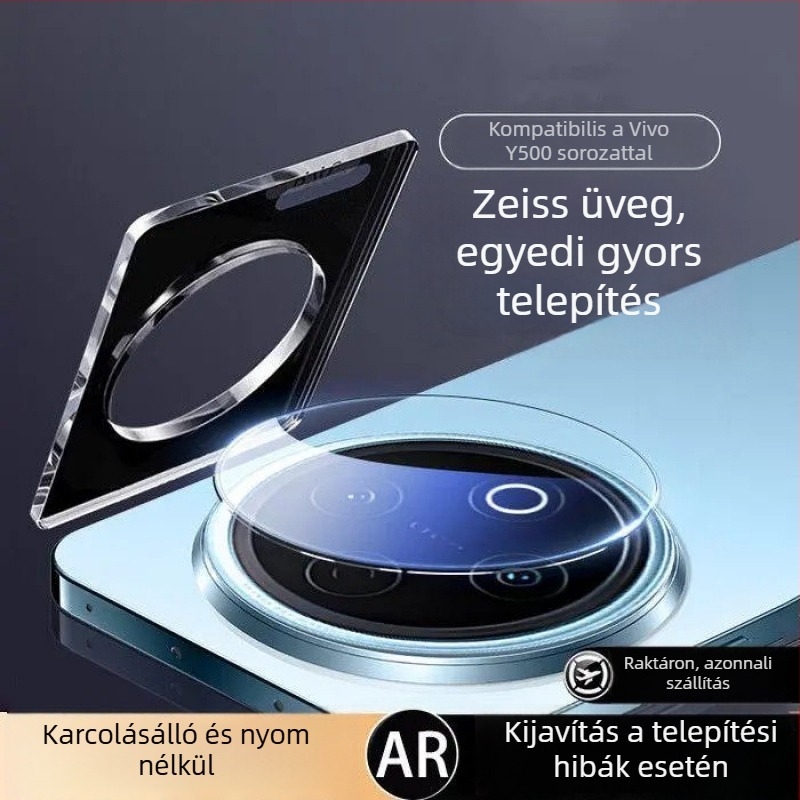 Vivo Y500 hátsó kamera lencsefólia – edzett védőfólia, ultra-tiszta, ellenálló esések