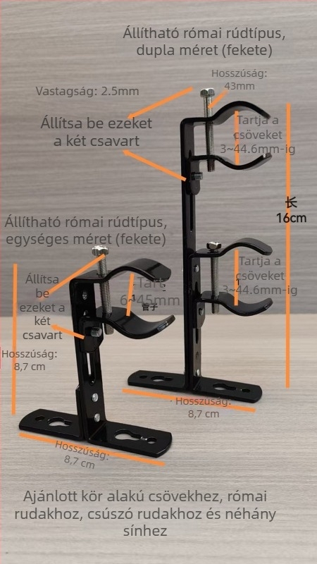 Függöny-kiegészítők, modell 9.25, márka Jinbin, stílus light luxury, alkalmas lamellás függönyökhöz, állítható hosszúság
