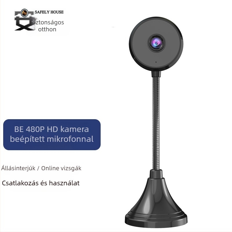 USB webkamera beépített mikrofonnal, VGA 640x480 @30fps, USB 2.0 interfész, kézi fókusz