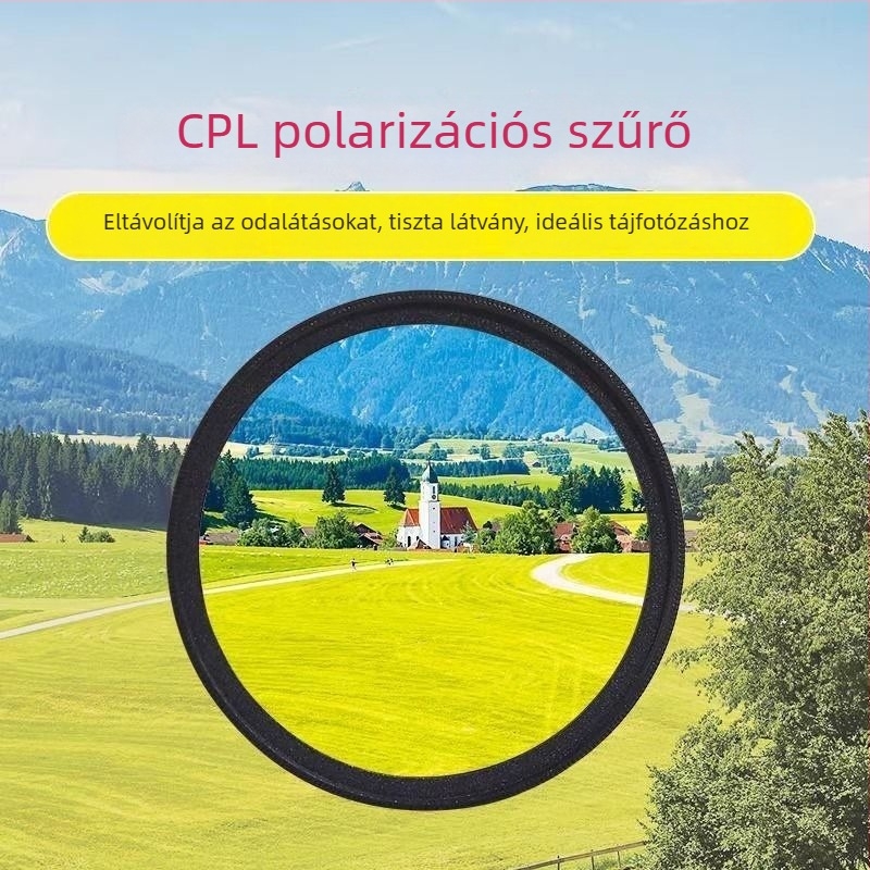 Xyxd CPL polarizációs szűrő mobilfotózáshoz – HD élesség, vízfelületi reflexiók szűrése és a fényes területek csökkentése