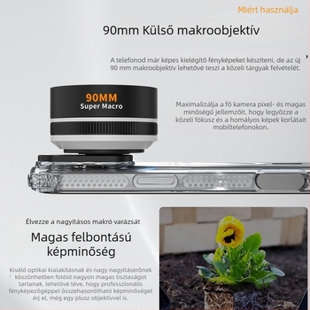 FST Baivi Pro Lens – felújított okostelefonos makro objektív; kompatibil Huawei, Xiaomi, OPPO, VIVO, Apple és Samsung készülékekkel; 95%-os modell-támogatás; licencelt magánmárka